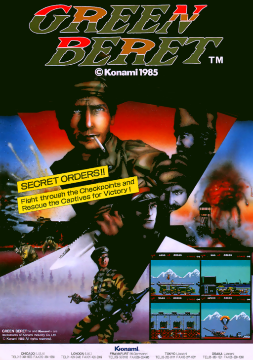 Green Beret (bootleg) [Bootleg] Arcade Game Cover